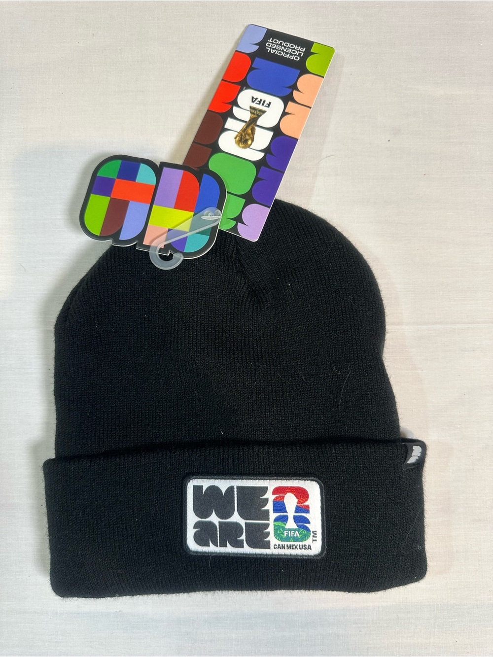 FIFA 'We Are' Black Knit Beanie - Kids